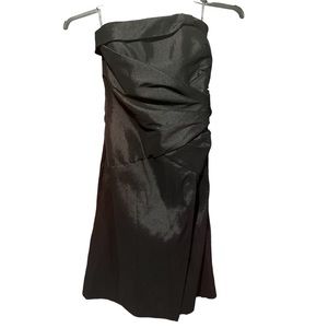 Jessica McClintock black strapless cocktail dress